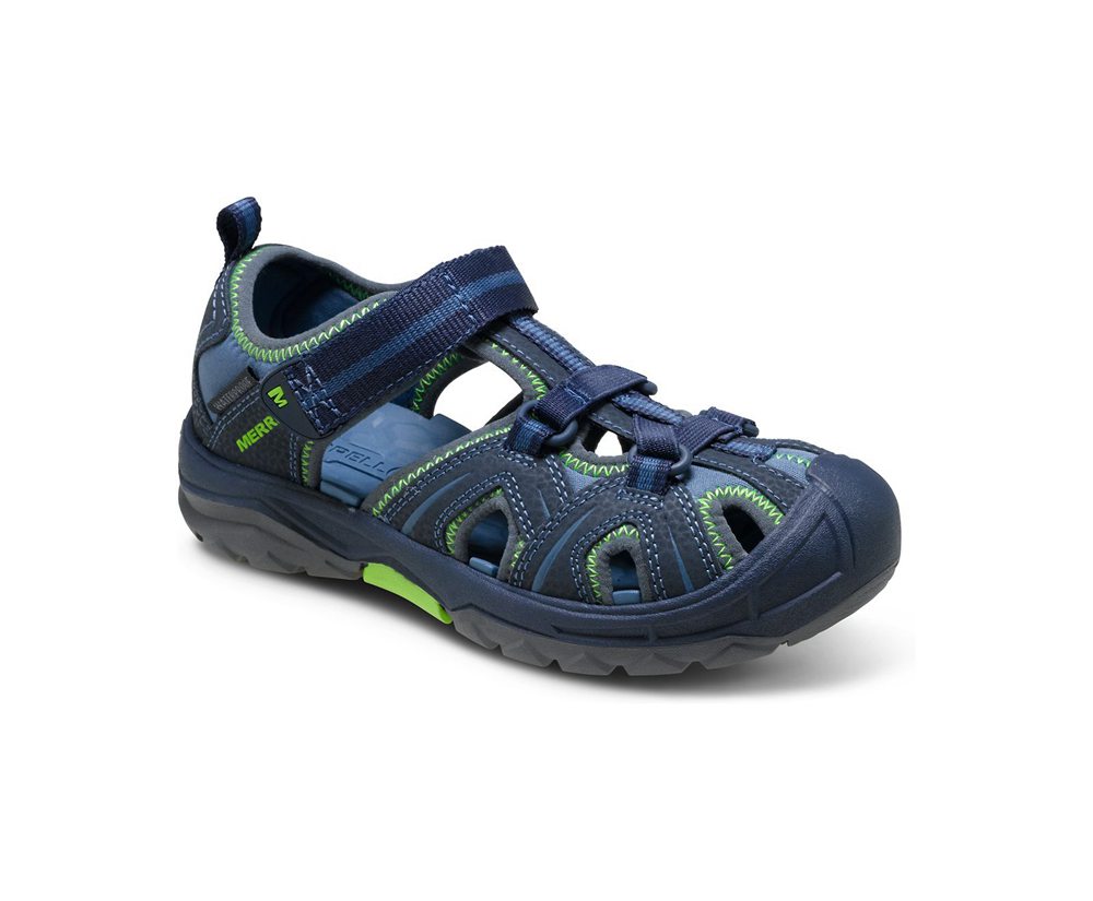 Sandálias Criança - Merrell Hydro Moc - Azul Marinho/Verdes - NIA936840